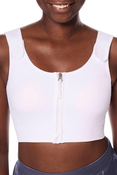 Pamela Post Surgery Bra with Front Closure - Pamela Post Surgery Bra with Front Closure features a front zip and strong stretchable material for optimal fit and high compression to support breast surgery recovery. - 45010