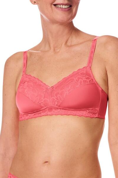 Glenda Non-Wired Bra - Glenda SB Non-Wired Bra features a playful floral lace design with soft, elastic straps and a padded back closure for everyday comfort. - 45080