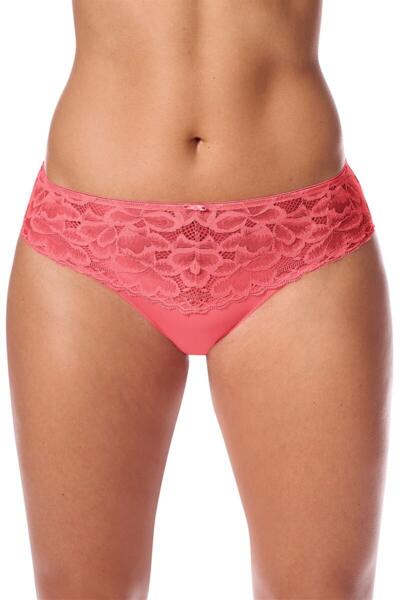 Glenda Briefs - Glenda PTY Brief features a rich floral lace design with a soft microfiber back for comfort and flat leg openings to prevent marks. - 45083