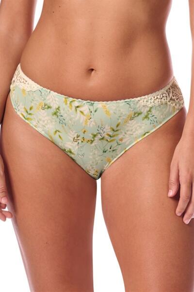 Kalina Briefs - Kalina PTY Brief features luxurious lace inserts paired with soft printed microfiber fabric, with a cotton-lined crotch for added comfort. - 45091